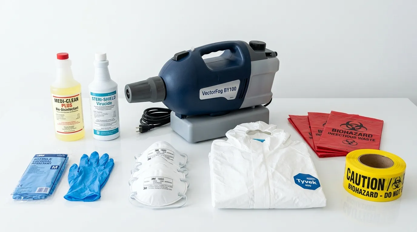 Professional biohazard remediation crew working in Richland Hills